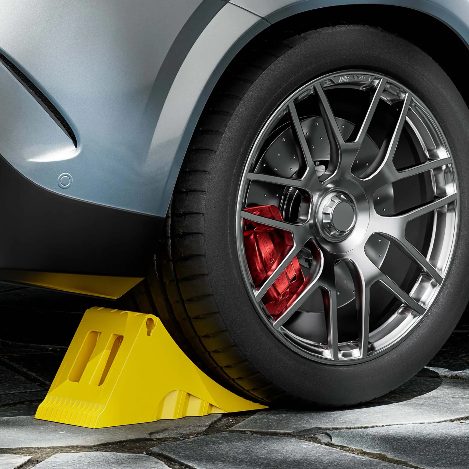 Wiltec Unterlegkeile für LKW 2 Stück bis 6,5 t, rutschfeste Bremskeile 478 x 200 x 230 mm für Anhänger und Wohnmobil, Unterlegkeile Auto für Wohnwagen