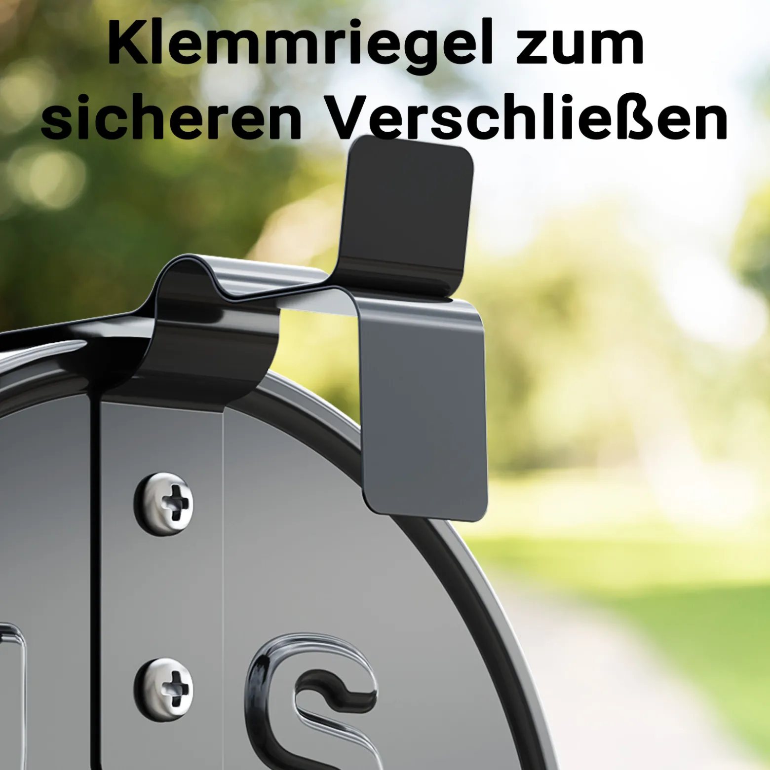 Wiltec US Mailbox schwarz 150 x 513 x 223 mm, amerikanischer Briefkasten mit Fahne, Wandbriefkasten oder Standbriefkasten Stahl amerikanisches Design