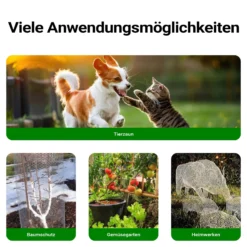 Wiltec Volierendraht 10 x 1 m, Hasendraht mit 13 mm Maschenweite, Sechseckgeflecht Stahl verzinkt, wetterfester Hühnerdraht für Gehege