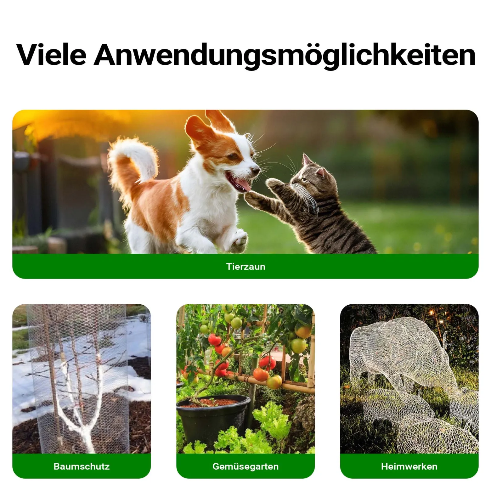 Wiltec Volierendraht 25 x 0,5 m, Hasendraht mit 50 mm Maschenweite, Sechseckgeflecht Stahl verzinkt, wetterfester Hühnerdraht für Gehege