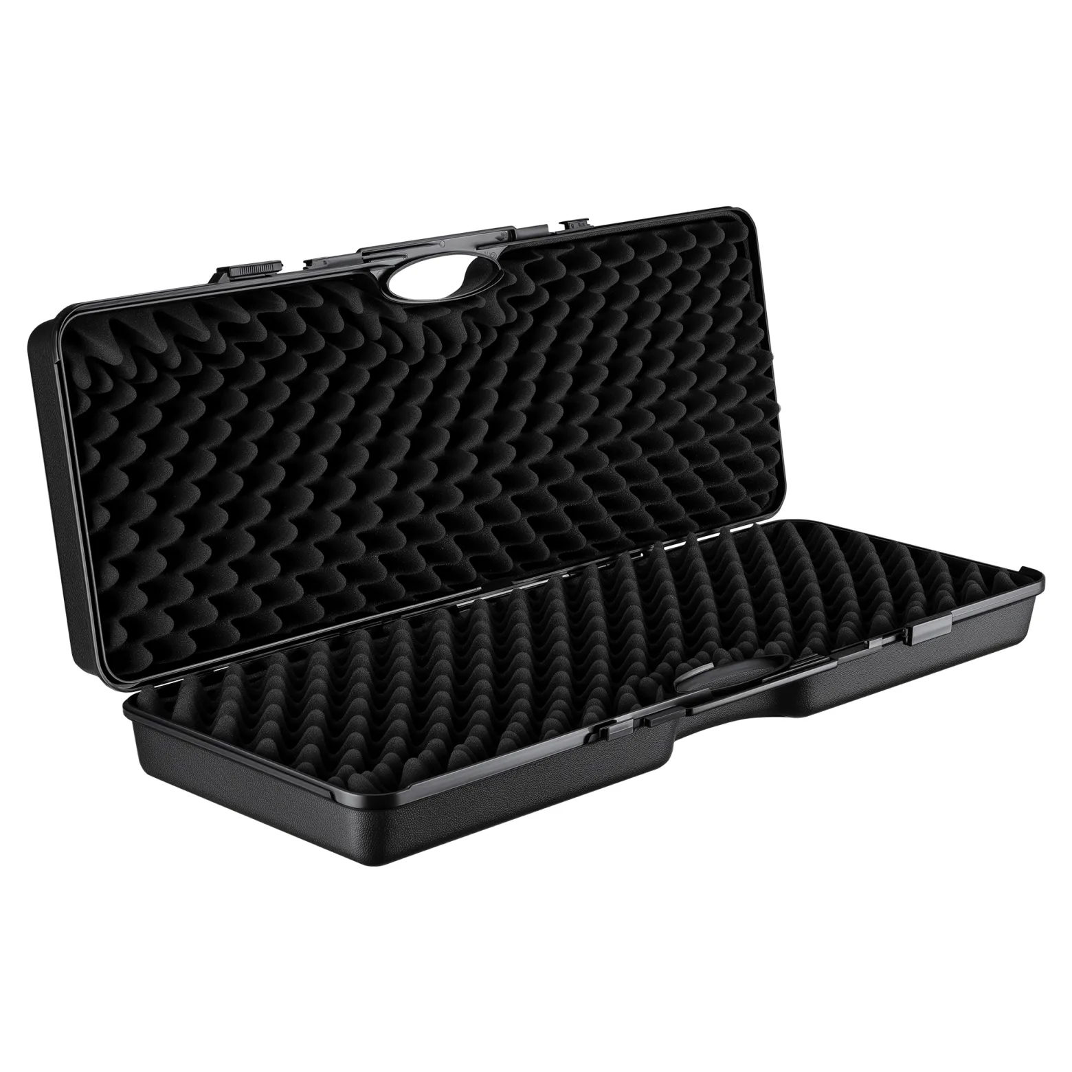 Wiltec Waffenkoffer 88 x 34 x 13,5 cm für Langwaffen, Gewehrkoffer mit Rasterschaumstoff für sicheren Transport, Langwaffenkoffer mit hoher Traglast und Tragegriff