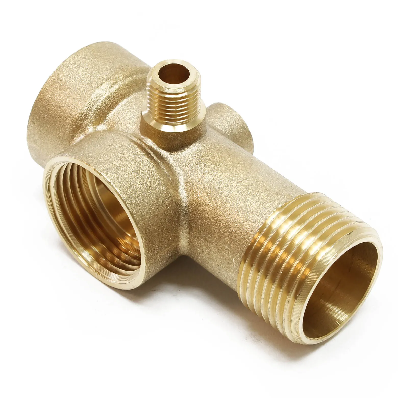Wiltec 5-Wege Verteiler Messing 2x 1" IG 1x 1" AG 1x 1/4" IG 1x 1/4" AG Anschluss für Hauswasserwerk, Pumpe und Membrankessel