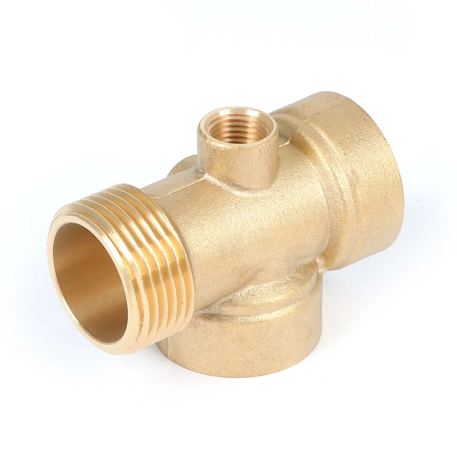 Wiltec 4-Wege Verteiler Messing 2x IG DN25 1" 1x AG DN25 1" 1x IG 1/4" Anschluss für Hauswasserwerk, Pumpe und Membrankessel
