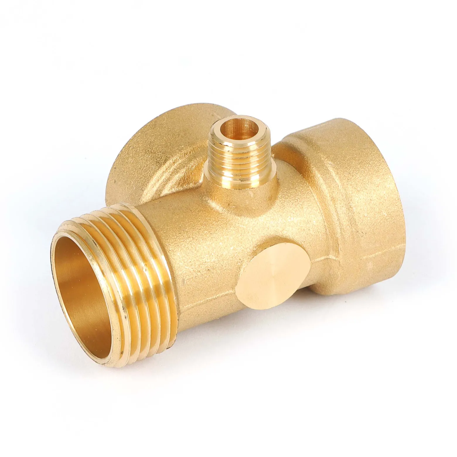 Wiltec 4-Wege Verteiler Messing 2x IG DN25 1" 1x AG DN25 1" 1x AG 1/4" Anschluss für Hauswasserwerk, Pumpe und Membrankessel