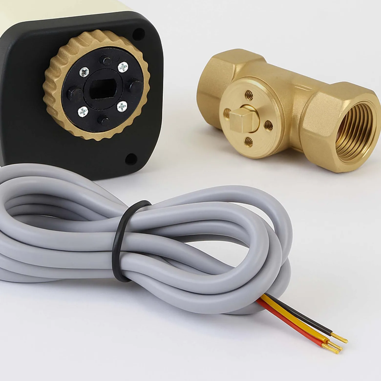 Wiltec 2-Wege Zonenventil DN25 33,7 mm (1"), Zweiwegeventil 230 VAC, Einheit aus Umschalt-Kugelventil und aufgesetztem Steuergerät