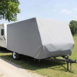 Wiltec Wohnwagen Schutzhülle Größe L 580 x 225 x 220 cm Plane, Abdeckplane für Caravan und Wohnmobil, Wohnwagenplane aus PP, Schutzhaube Abdeckung