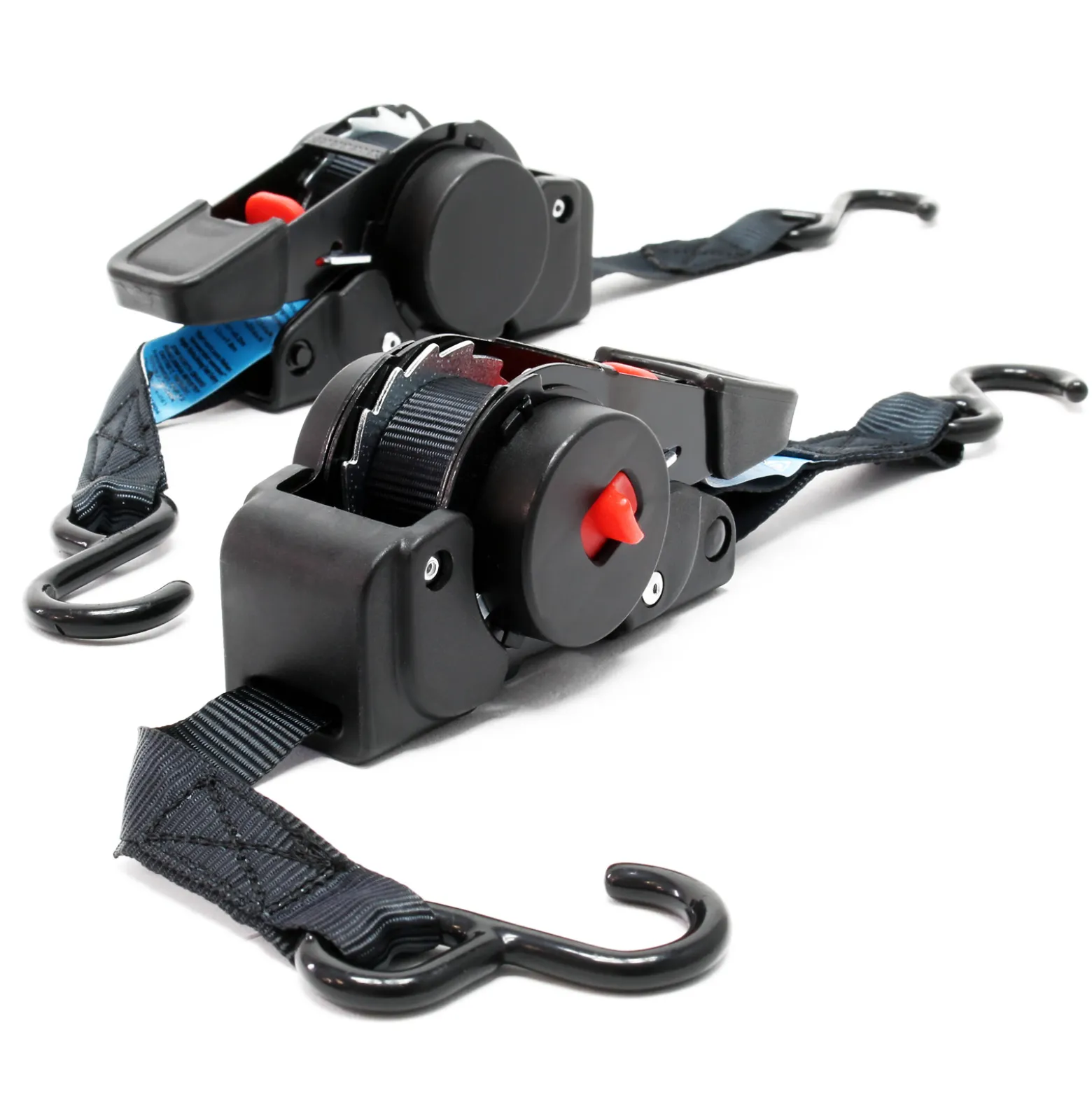 Wiltec 8x Automatik Zurrgurt 100 daN Zuglast LGF 0,2 m LGL 1,8 PES Spanngurt, ideal für Autotransport