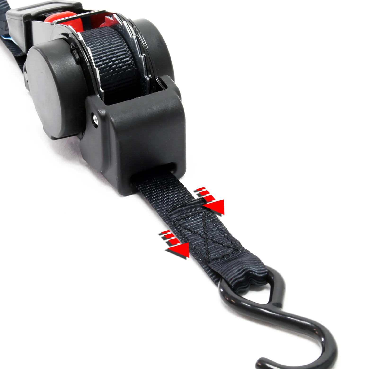 Wiltec 4x Automatik Zurrgurt 100 daN Zuglast LGF 0,2 m LGL 1,8 m PES Spanngurt, ideal für Autotransport