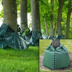 Wiltec 5x Baumbeutel 75L, Wassersack für 35-40 mm dicke Bäume, Bewässerungssack aus PVC für Bäume zur langfristigen Wasserabgabe bei Trockenheit