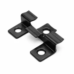 Wiltec 50x Edelstahl Clips 6mm Terrassendielen Montage, für 8mm Seitennut, Befestigungsklammer aus Edelstahl, schwarz