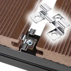 Wiltec 50x Edelstahl Clips 6mm Terrassendielen Montage, für 6mm Seitennut, Befestigungsklammer aus Edelstahl