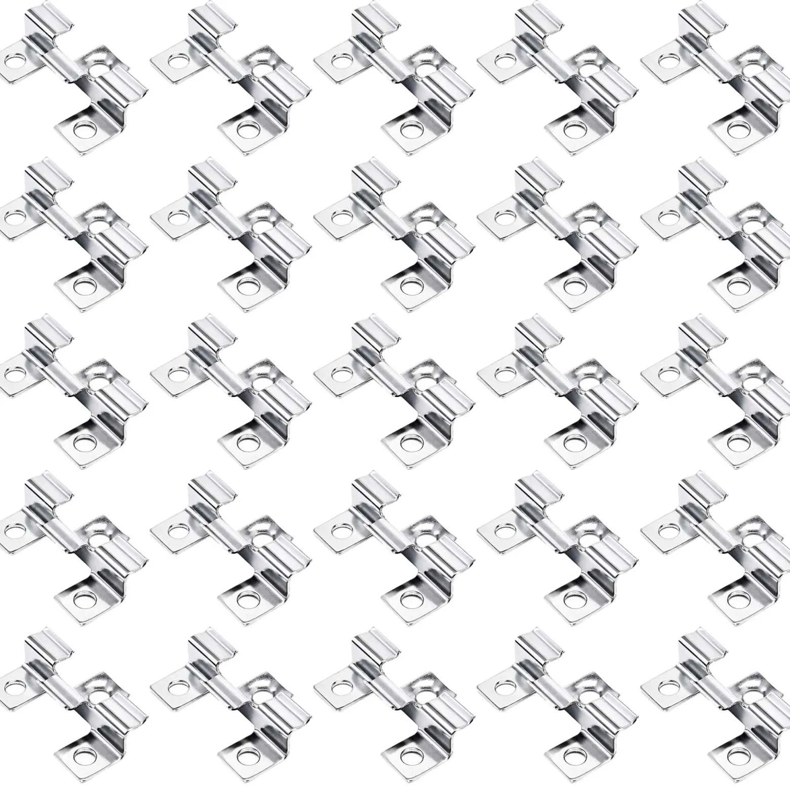 Wiltec 50x Edelstahl Clips 6mm Terrassendielen Montage, für 6mm Seitennut, Befestigungsklammer aus Edelstahl