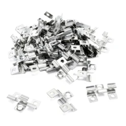 Wiltec 50x Edelstahl Clips 6mm Terrassendielen Montage, für 6mm Seitennut, Befestigungsklammer aus Edelstahl