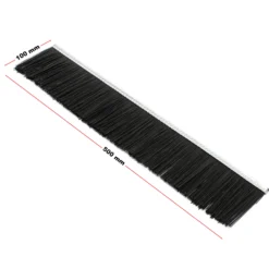 Wiltec 4x Ersatzbürste 50 cm für Rasenkehrmaschine für Aufsitzmäher, Bürstenkopf für Laubsammler 87 cm, Ersatzteil für Laubkehrmaschine