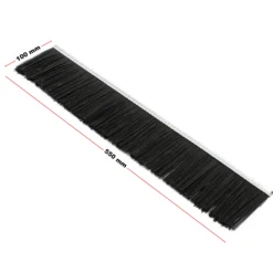 Wiltec 4x Ersatzbürste 55 cm für Rasenkehrmaschine für Aufsitzmäher, Bürstenkopf für Laubsammler 103 cm, Ersatzteil für Laubkehrmaschine