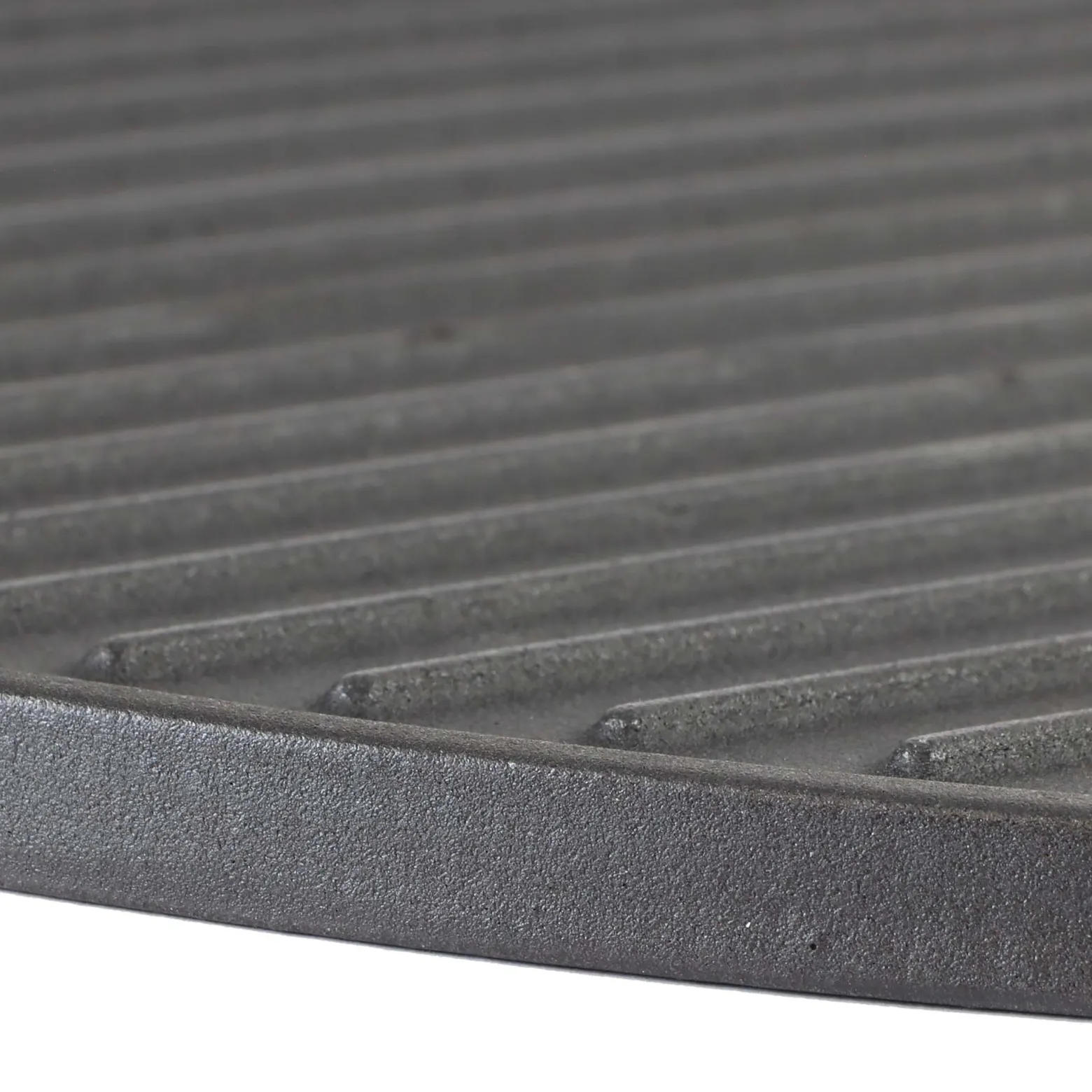 Wiltec 2x Gusseisen Grillplatte 55 x 26,5 x 1,5 cm, Gusseisenplatte für Grill mit guter Hitzespeicherung, Grillgitter für typische Grillstreifen auf Grillgut, Grillzubehör für BBQ