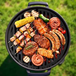 Wiltec 2x Gusseisen Grillrost 55 x 26,5 x 0,9 cm, Gussrost für Grill mit guter Hitzespeicherung, Grillgitter für typische Grillstreifen auf Grillgut, Grillzubehör für BBQ