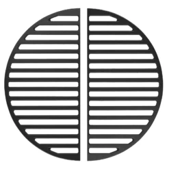 Wiltec 2x Gusseisen Grillrost 55 x 26,5 x 0,9 cm, Gussrost für Grill mit guter Hitzespeicherung, Grillgitter für typische Grillstreifen auf Grillgut, Grillzubehör für BBQ