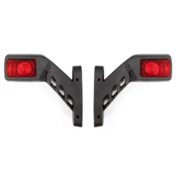 Wiltec 2x 4 LED Seitenleuchte 24V 3-farbige Positionsleuchte für Anhänger Begrenzungsleuchte für KFZ
