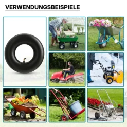 Wiltec 2x Luftschlauch Aufsitzmäher 13x5.00-8 Reifenschlauch Winkelventil Rasentraktor