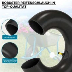 Wiltec 2x Luftschlauch Aufsitzmäher 16x6.50-8 Reifenschlauch Winkelventil Rasentraktor