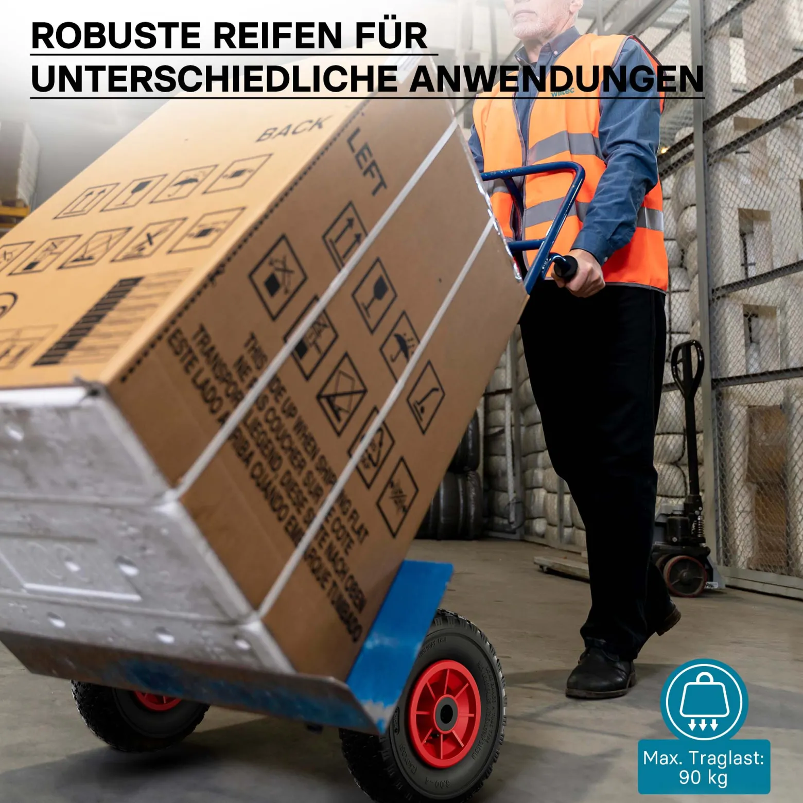 Wiltec 4x Rad 3.00-4 85 x 260 mm 90 kg, HT2046 Schubkarren Komplettrad mit Kunststofffelge, Winkelventil, Luftreifen für Sackkarre, Bollerwagen u.a .
