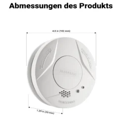 Wiltec 2x Rauchmelder Set mit fest verbauter Batterie 3 V, 10 Jahre wartungsfrei, Feuermelder mit HUSH-Funktion, zuverlässiger Brandschutzmelder 85 dB, effektiver Brandschutz