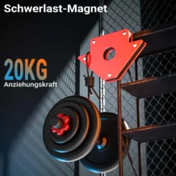 Wiltec 4x Schweißmagnet 20 kg Haftkraft, 150 x 102 x 16 mm Schweißwinkel mit 45°, 90° und 135°, Schweißzubehör Magnetwinkel hält Werkstücke zusammen