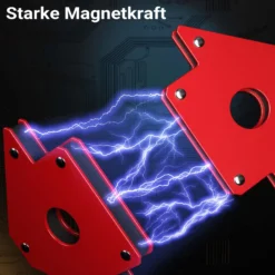 Wiltec 4x Schweißmagnet 32 kg Haftkraft, 190 x 120 x 26 mm Schweißwinkel mit 45°, 90° und 135°, Schweißzubehör Magnetwinkel hält Werkstücke zusammen
