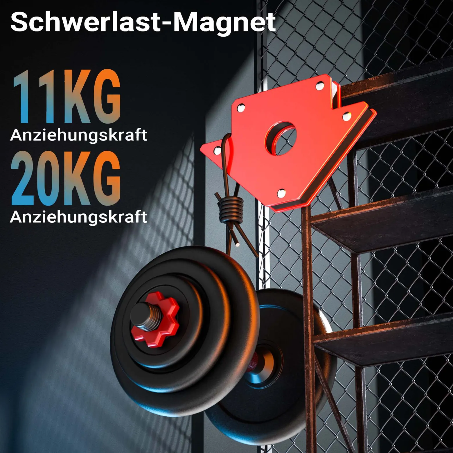 Wiltec 4x Schweißmagnet 11 kg/ 20 kg, Schweißwinkel mit 45°, 90° und 135° kompakte Maße, Schweißzubehör Magnetwinkel hält Werkstücke zusammen