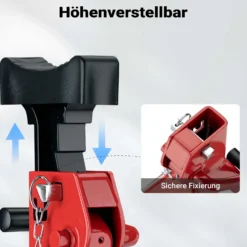 Wiltec 2 x Unterstellbock höhenverstellbar je 3 t Tragkraft, Stützböcke Hubhöhe 29-42,5 cm, Autobock mit Gummischutz, KFZ Bock mit Sicherungssplint