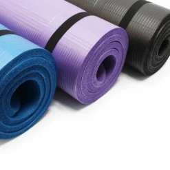 Wiltec Yogamatte schwarz 190x100x1,5cm Turnmatte Gymnastikmatte Bodenmatte rutschfest extradick