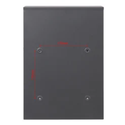 2x3 Briefkasten V51 in Anthrazit Postkasten abschließbarer Wandbriefkasten mit Sichtfenstern