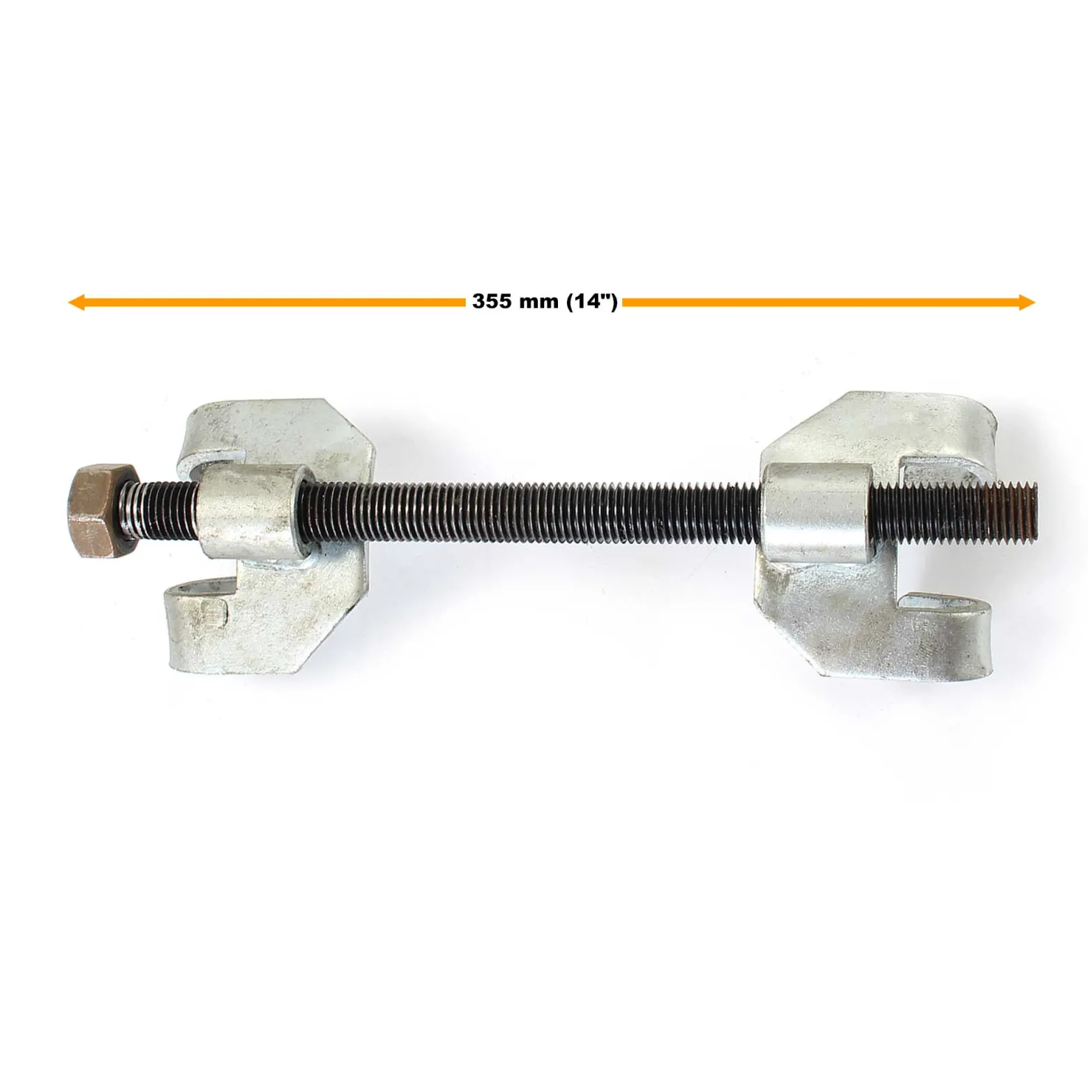 XPOtool Federspanner Satz 4-tlg. 355 mm aus Stahl, mit Kugelgelenkabzieher Montagespanner Audrücker, für Pkw Tuning Tieferlegung, Spannwerkzeug