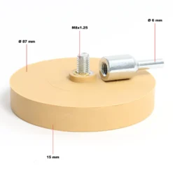 XPOtool Folienradierer 5 Stück Ø 88 mm mit 6 mm Adapter zum Entfernen von Kleberesten, Autoplaketten und Aufklebern, Klebeentferner mit Gummi Radierscheibe für Auto und andere Fahrzeuge