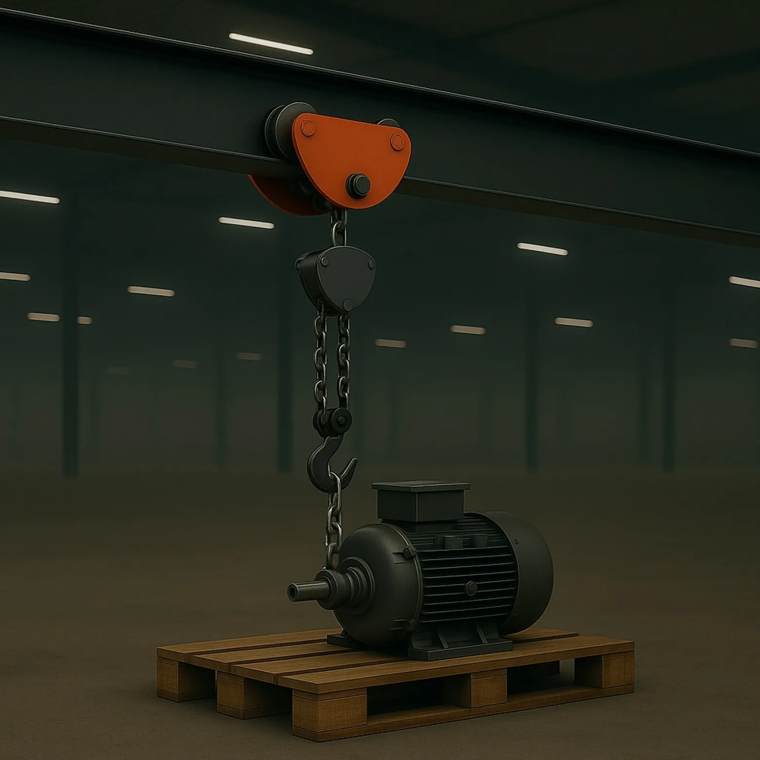 XPOtool HD Laufkatze bis 1000 kg, 75-125 mm Flanschbreite, Handfahrwerk für Kran, Rollfahrwerk stufenlos justierbar