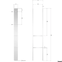 XPOtool Pfostenträger feuerverzinkt 101 x 600mm 2 Stück, H-Anker aus Carbonstahl, Pfostenanker mit Bohrlöchern M10 x 130, Pfostenschuh mit 2 Verstrebungen