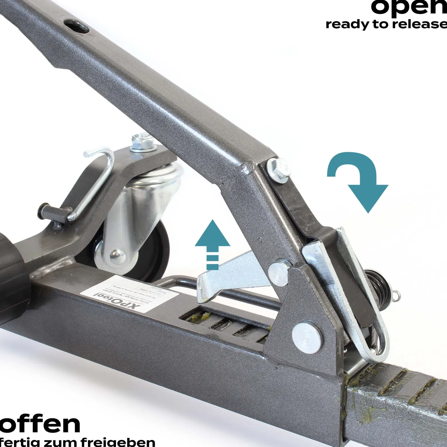 XPOtool Rangierheber 2er Set bis je 566 kg Wagenheber bis 30 cm Reifenbreite Rangierhilfe mit Rollen