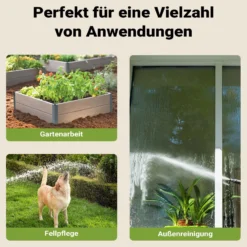 XPOtool Schlauchtrommel, Wand Schlauchbox mit Aufroll-Automatik und 30m Wasserschlauch, Gartenbewässerung