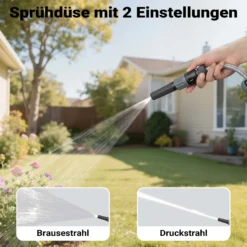 XPOtool Schlauchtrommel, Wand Schlauchbox mit Aufroll-Automatik und 20m Wasserschlauch, Gartenbewässerung