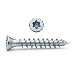 XPOtool Set 50x Edelstahl Clips 6 mm, 60x Sechsrund Schrauben 3,5x20 mm T15 zur Montage von Terrassendiele mit 6 mm Nut