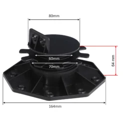 XPOtool Set 20x Stelzlager für Terrassen, 2700kg, 33-64mm, höhenverstellbare Stellfüße für Terrassendielen, Platten und Planken