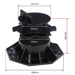 XPOtool Set 50x Stelzlager für Terrassen, 2700kg, 60-138mm, höhenverstellbare Stellfüße für Terrassendielen, Platten und Planken