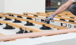 XPOtool Set 90x Stelzlager für Terrassen, 2700kg, 33-64mm, höhenverstellbare Stellfüße für Terrassendielen, Platten und Planken