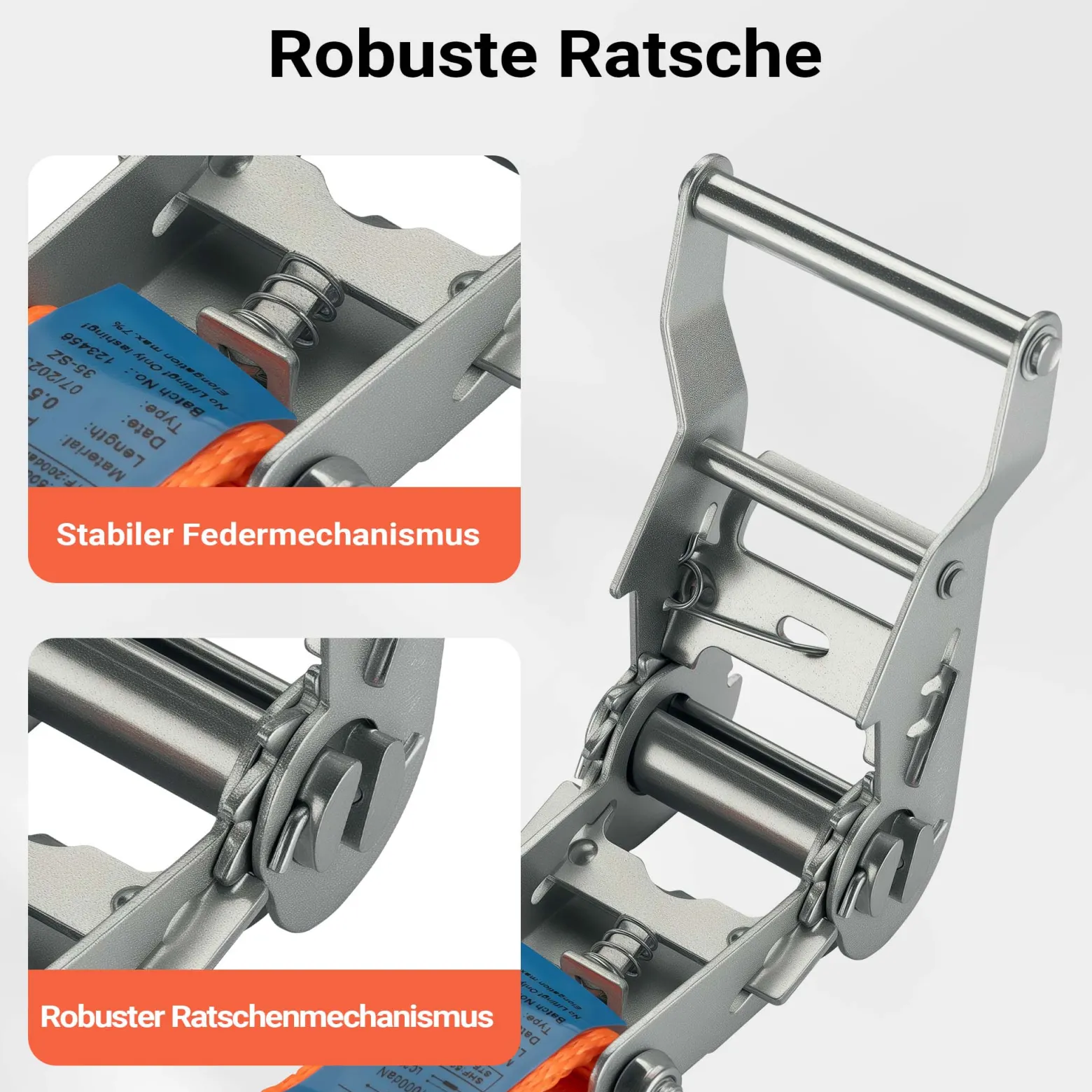 XPOtool Spanngurte mit Ratsche 3000 daN Zurrgurte im 4er Set 6 m Ratschengurte mit Gurtbreite 35 mm, ideal für Autotransport