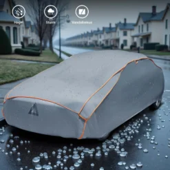XPOtool Vollgarage für Auto Größe XXL 572x203x119cm Schutz vor Hagel, wasserdicht, lackschonend, Autoabdeckung mit Luftschlitzen, Reflektoren, Spanngurten