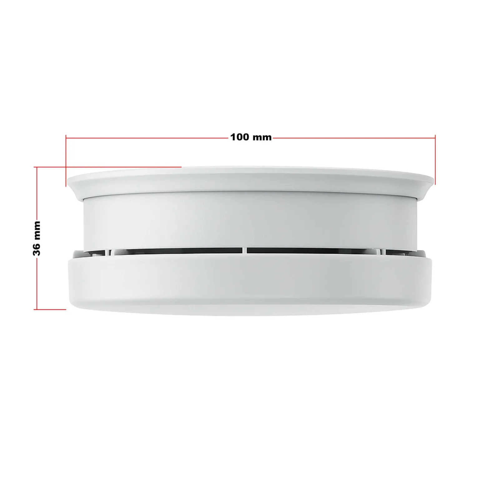 10x Rauchmelder mit 9V Batterie, Lange Lebensdauer, Lautstärke Alarm 85dB, Brandmelder kabellos, DIN EN 14604