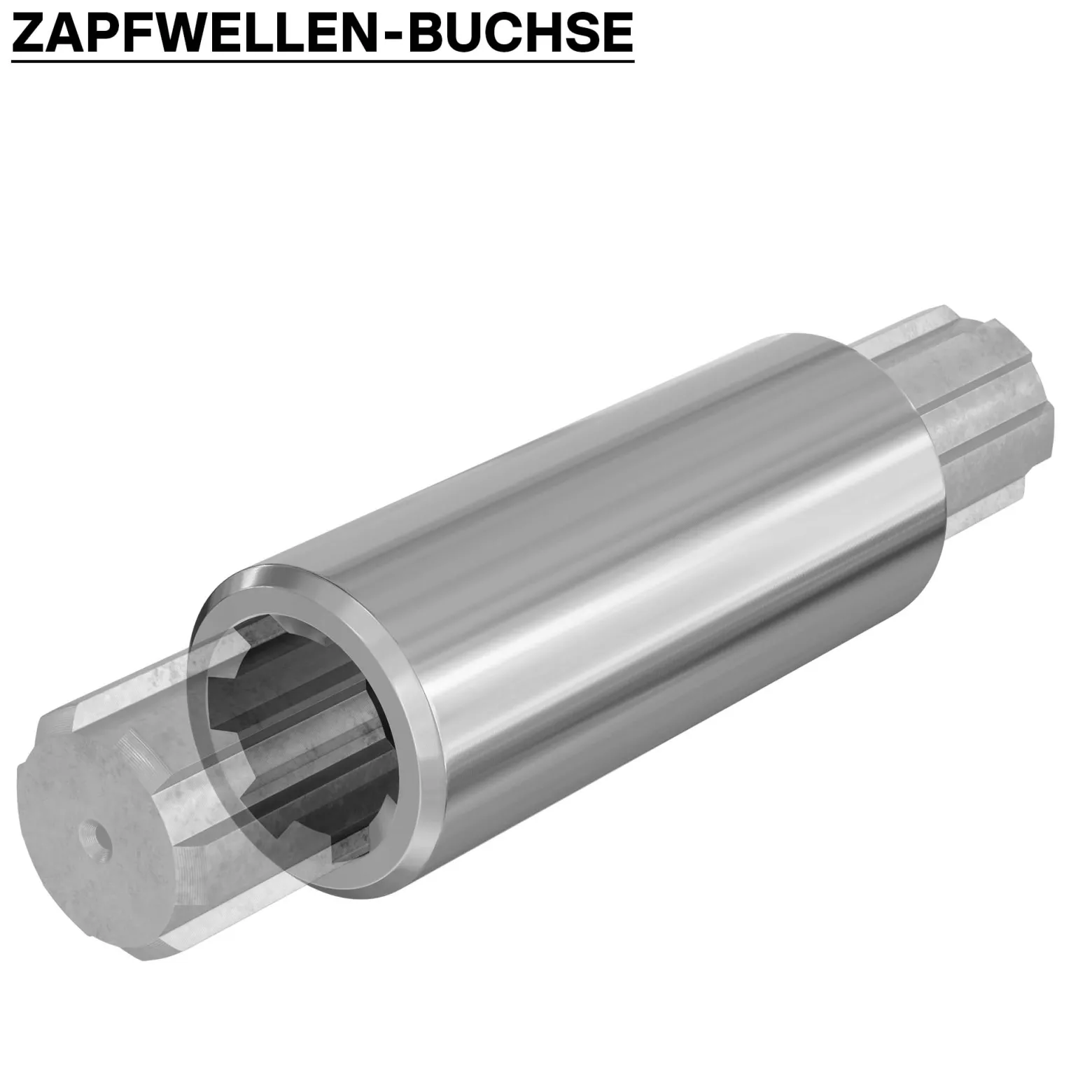 Zapfwellen Buchse A-Typ 100 mm für Vielkeilwelle PTO-Shaft mit 1 1/8" Z6 6 Nuten Traktor Anbaugerät