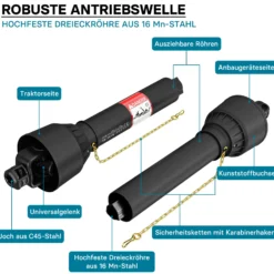 Zapfwelle T6 Gelenkwelle 1010-1111mm 830Nm 540U/min, PTO-Shaft, 74kW (100PS), 2x 1 3/8