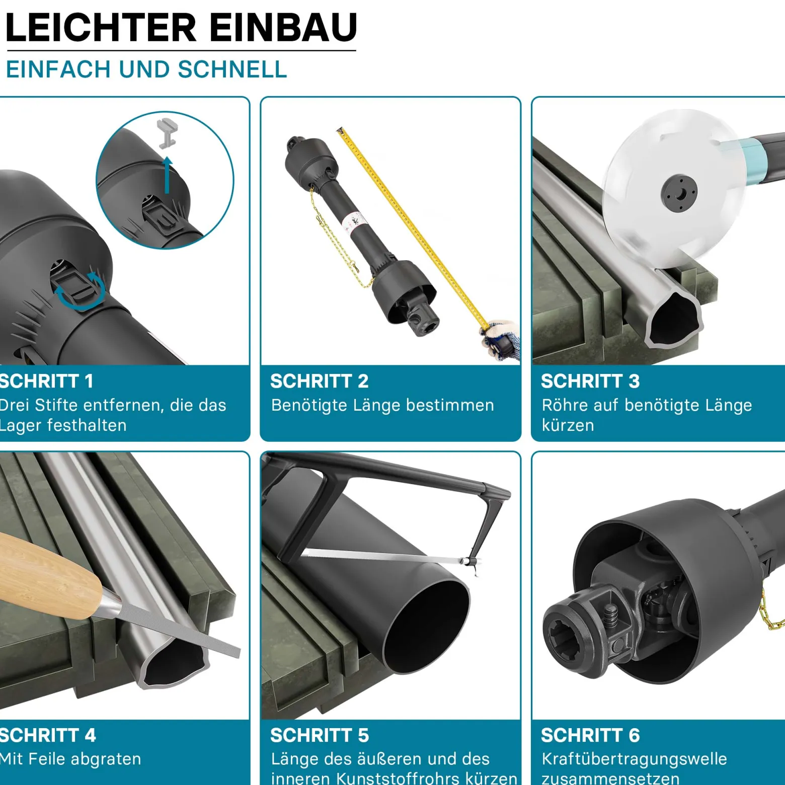 Zapfwelle T1 Gelenkwelle 680mm 210Nm 540U/min, PTO-Shaft, 18kW (25PS), 2x 1 3/8" 6 Zähne